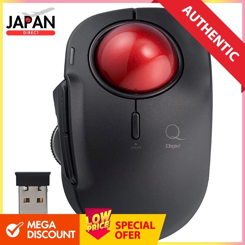 Nakabayashi Digio2 Trackball Mouse Small Wireless 5-button Laser Finger ...