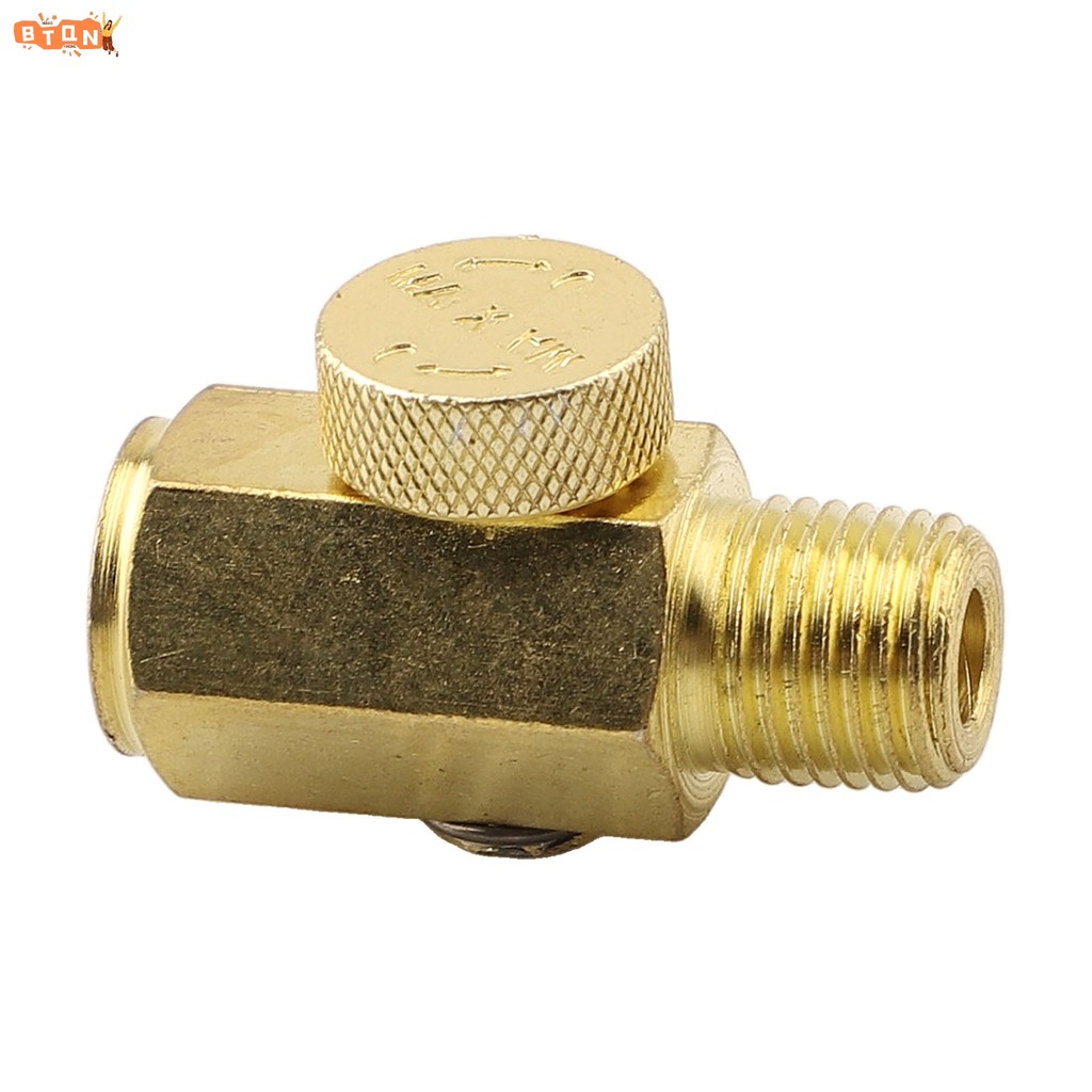 4-Pack 1/4" NPT Inline Air Pressure Regulators - Brass Compressed Air Control Valves