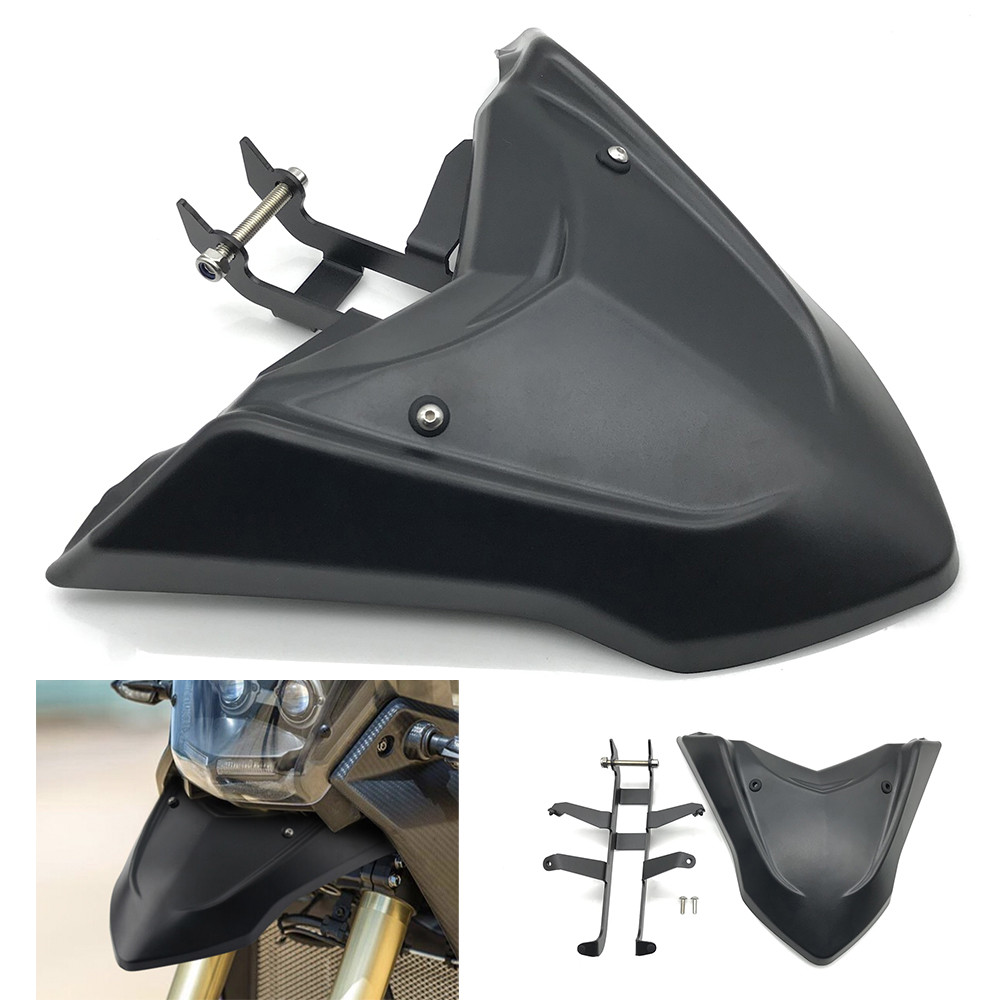 TENERE700 Front Wheel Upper Cover Hugger Fender Beak Nose Cone Extension Cowl Black For Yamaha - View #8