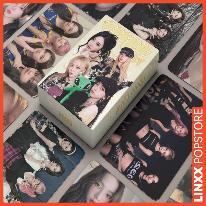 Set 55 Photocard Aespa In Carta Patinata 55x85 Mm – Per Collezionisti E Fan Kpop, Decorazioni E Scambi