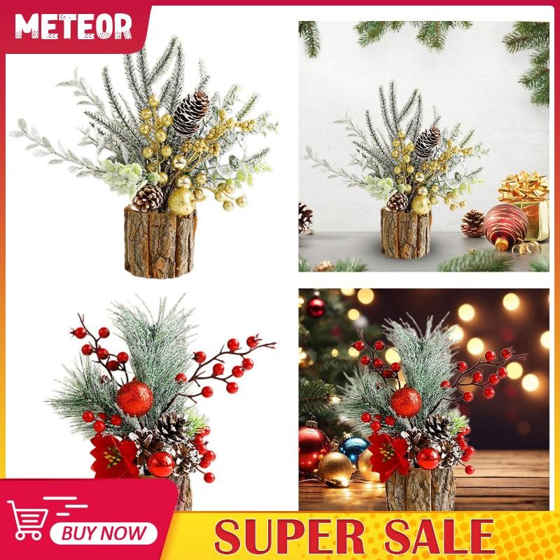 JingChun Mini Christmas Tree Small White Christmas Tree With Lights Pre Lit Tabletop Artificial Christmastree Indoor Decorations Outdoor Diy Xmas Home Party Wedding Deco