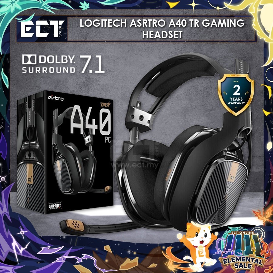 Logitech Astro A40 TR 7.1 DTS Surround Sound Gaming Headset Shopee Malaysia