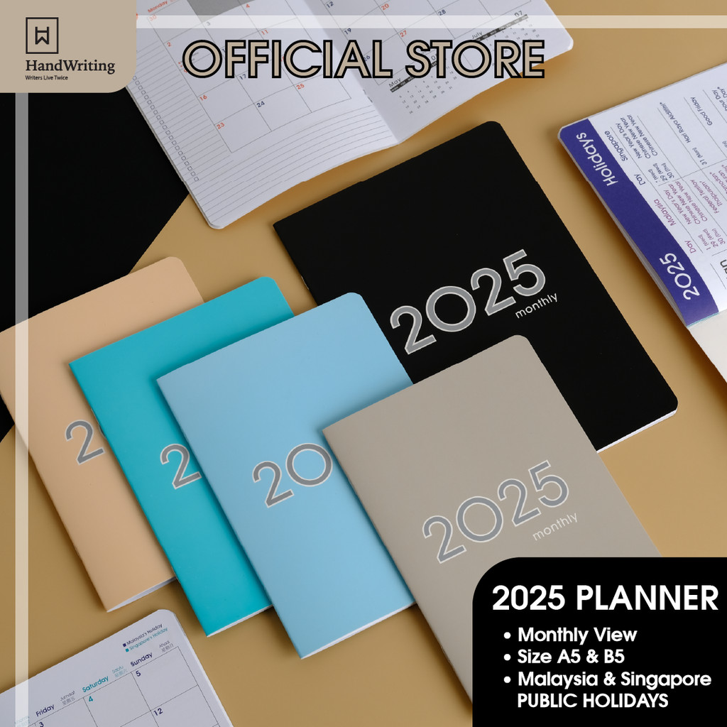 [MASTERPRINT] MONTHLY VIEW PLANNER 2025 (PNSA5 & PNSB5) Shopee Malaysia