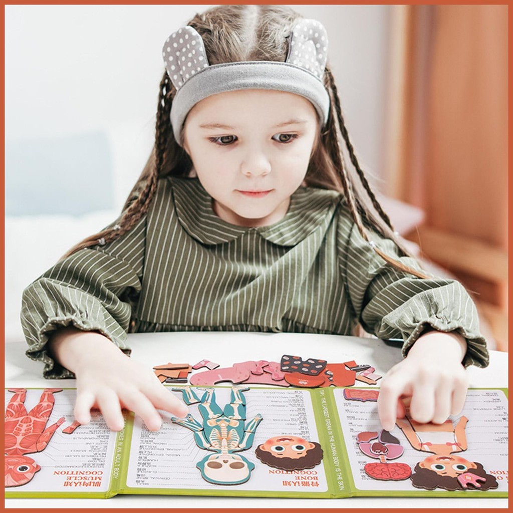 My Body Puzzle Magnetic Boy Girl Anatomy Puzzles Play Set Puzzles for ...