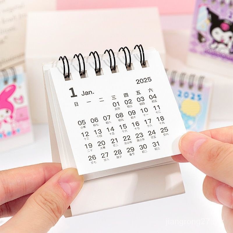 Kuromi 2025 Calendar Sanrio Mini Small Desk Calendar 2024 New Style