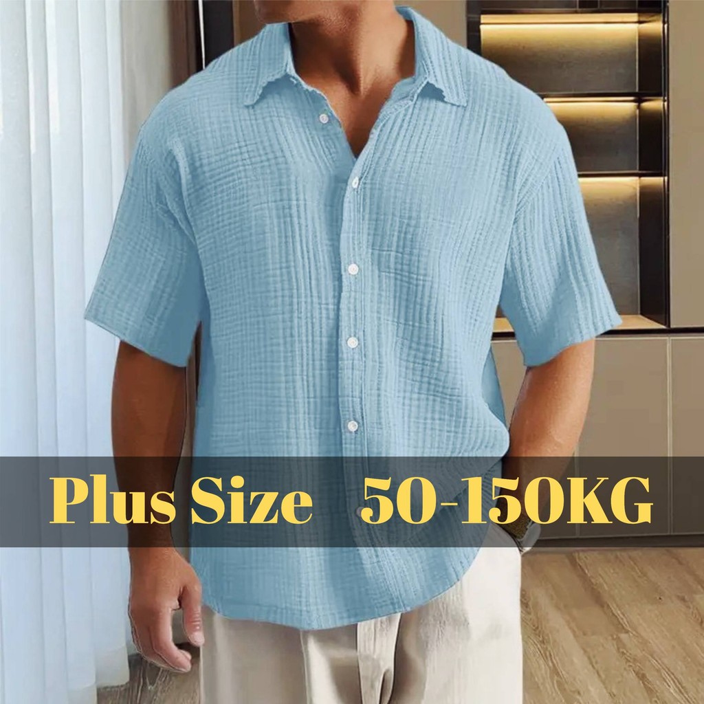 Men's Plus Size Casual Loose Fit Short Sleeve T-Shirt