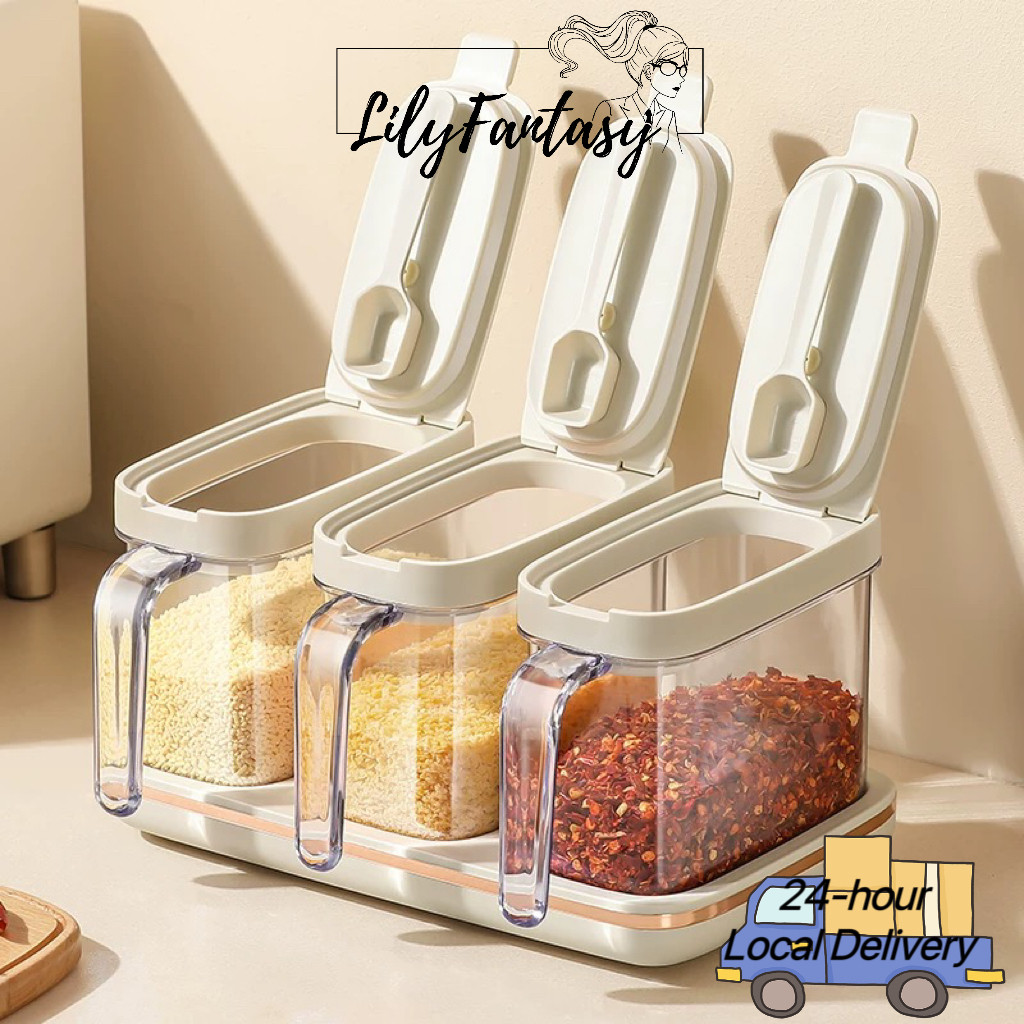 Kitchen Seasoning Storage Jar Airtight Spice Container Plastik Bekas ...