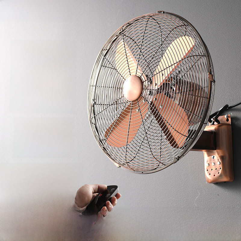 Metal Wall Fan Wall-Mounted Retro Fan Household European Commercial ...