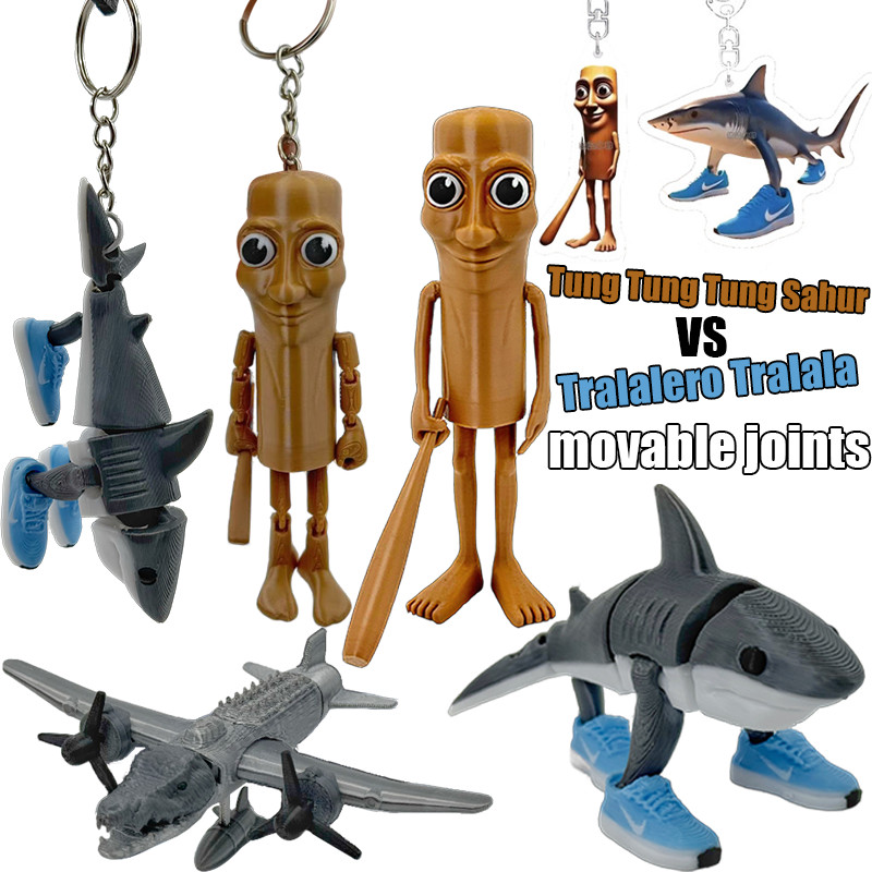 Tralalero Tralala 3D Bausteinfigur – Lustige Sammlerfigur Im Meme-Stil, Kreatives Geschenk Für Kinder & Erwachsene