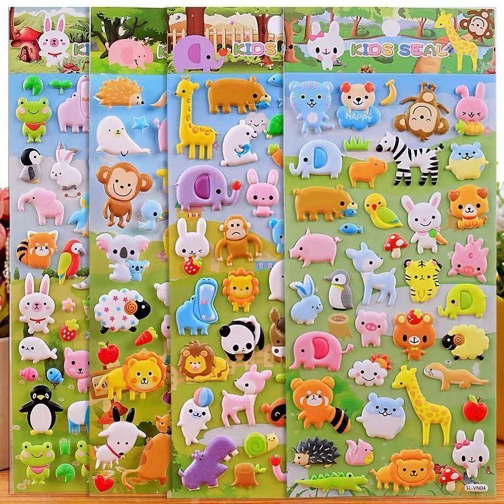 20Pcs Children's 3D Cartoon Stickers Kindergarten First And Second ...