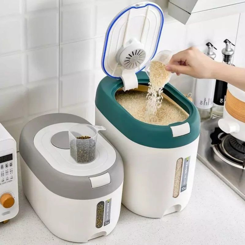 5 kg rice dispenser, 5 kg rice container jasmine rice box 5 kg | Shopee ...