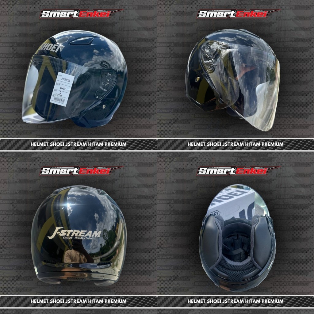 SHOEI HELMET JSTREAM HITAM PREMIUM | Shopee Malaysia