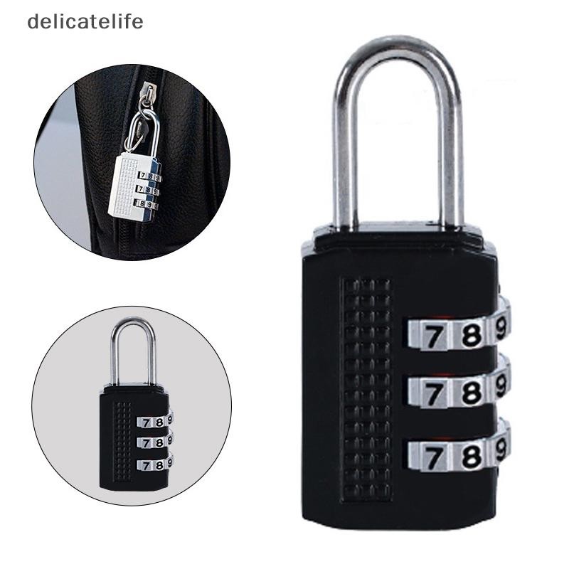 delicatelife 3 Digit Number Combination Pad Lock Padlock Outdoor
