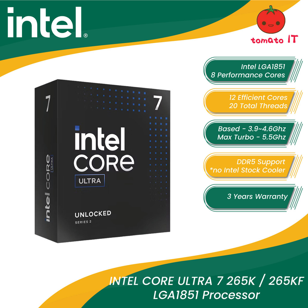 Intel Core Ultra 7 265K | 265KF LGA1851 Processor | Shopee Intel Core Ultra 7 265K | 265KF LGA1851 Processor | Shopee