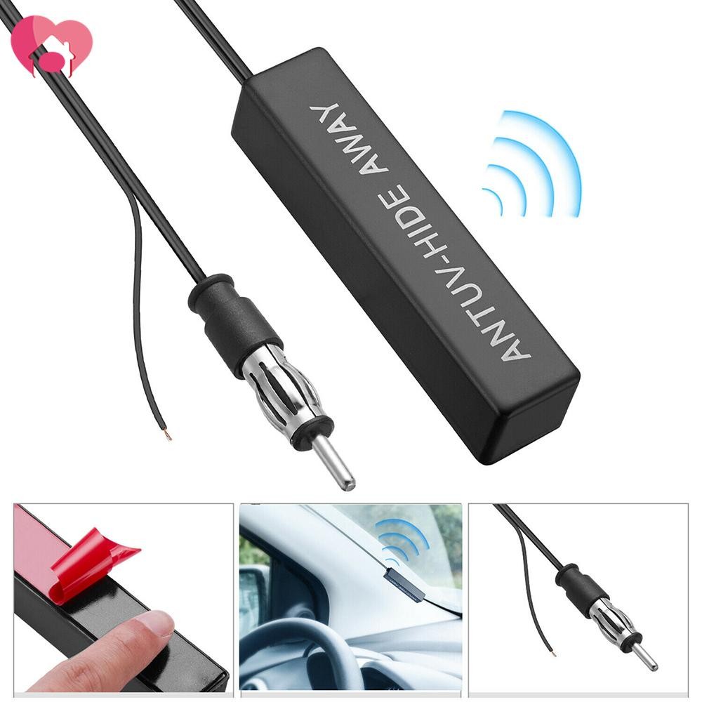 Universal Hidden Car Antenna Kit – 12v FM/AM Radio Booster, Easy Install, 5m Cable