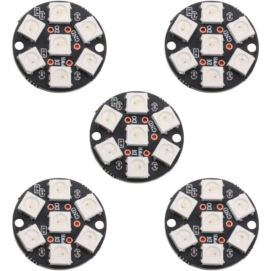 7 Bits WS2812 RGB LED Ring SMD 5050 Addressable LED String Individual ...
