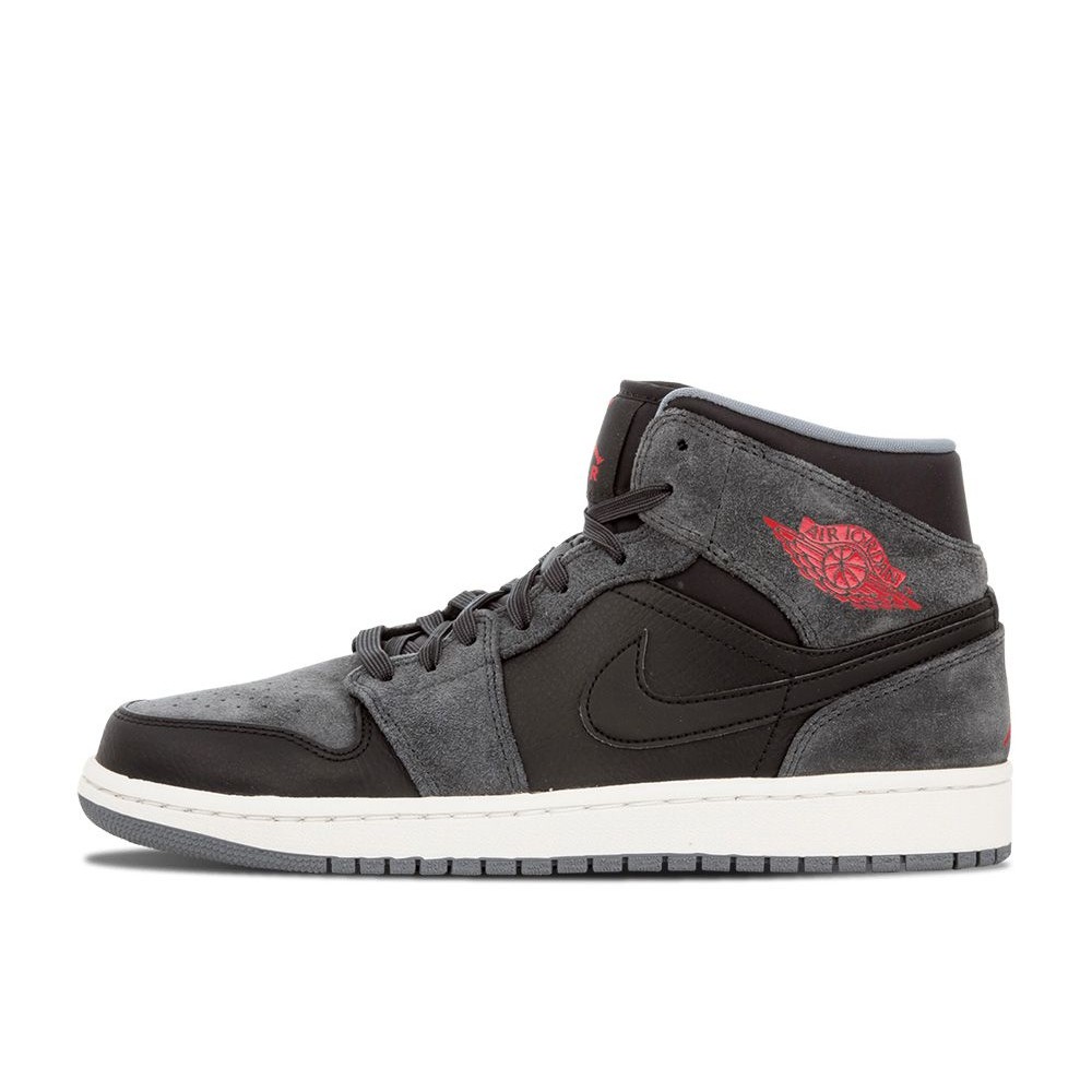 jordan 1 retro mid anthracite gym red