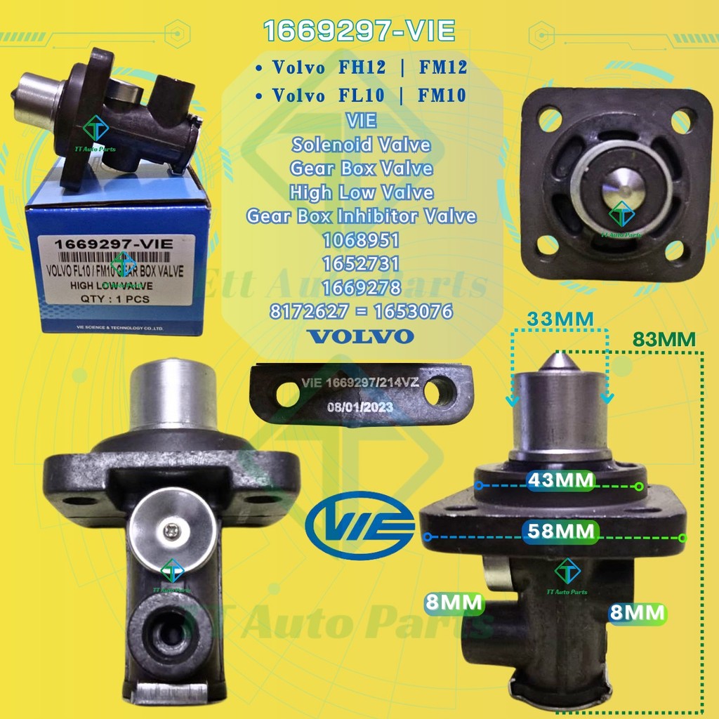 Solenoid Valve / Injap Solenoid Volvo Gear Box Valve Inhibitor 1068951 ...