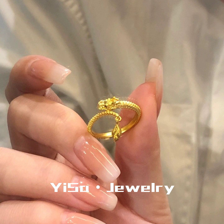 Pendant Niche Retro Zodiac Qiankun Benming Year-end Ring Shenlong ...