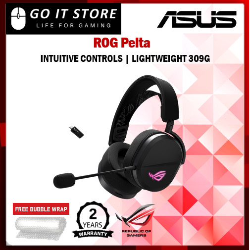 ASUS A501 ROG PELTA 2.4GHZ BLUETOOTH GAMING HEADSET (PS5 COMPATIBLE ...