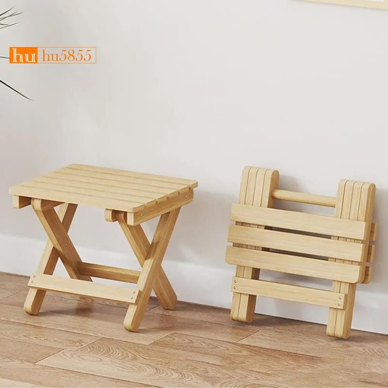 Small Folding Stool Portable Wooden Stool Chair Lightweights Fold-Up ...