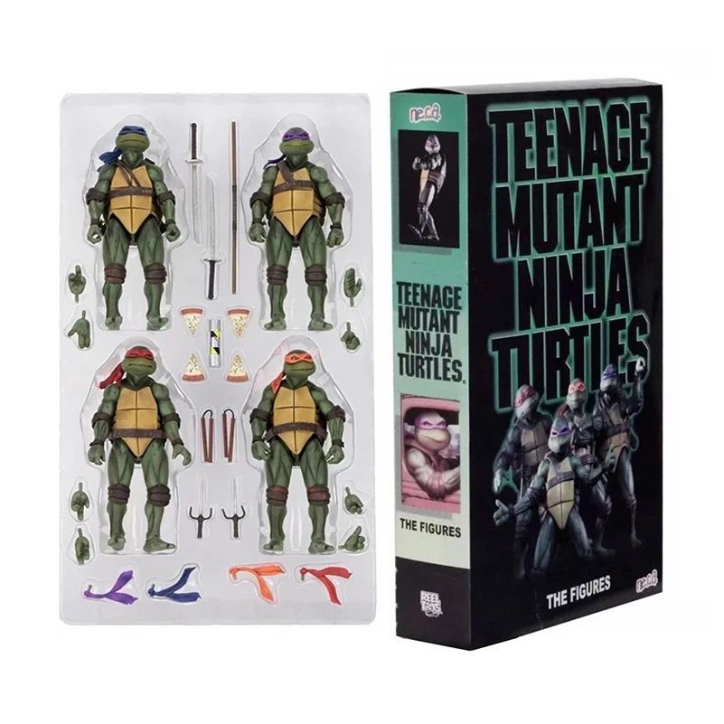 Ninja Turtle Figures Raph Mikey Leonardo Donatello Action Figure PVC ...