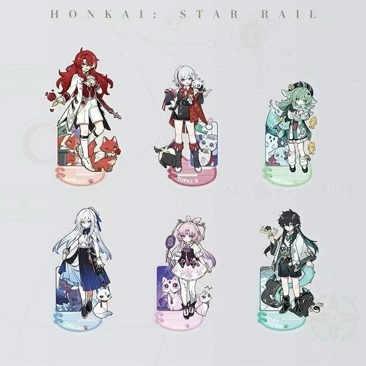 New Honkai: Star Rail Cat Stand Sign Game Anime Merch Acrylic