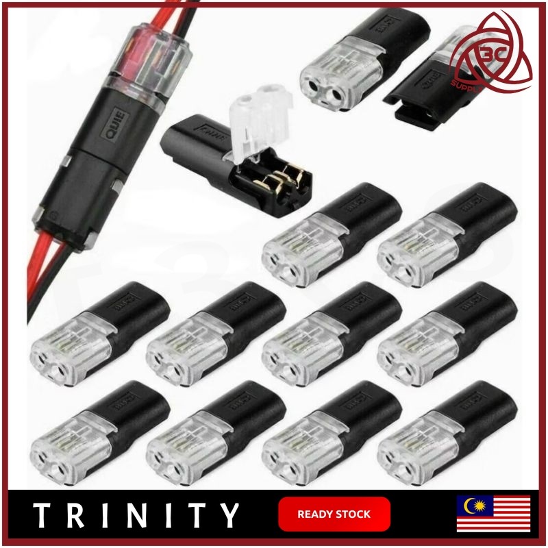 Universal 2 Pin Way Plug Electrical Connector Strip Terminal Connection ...