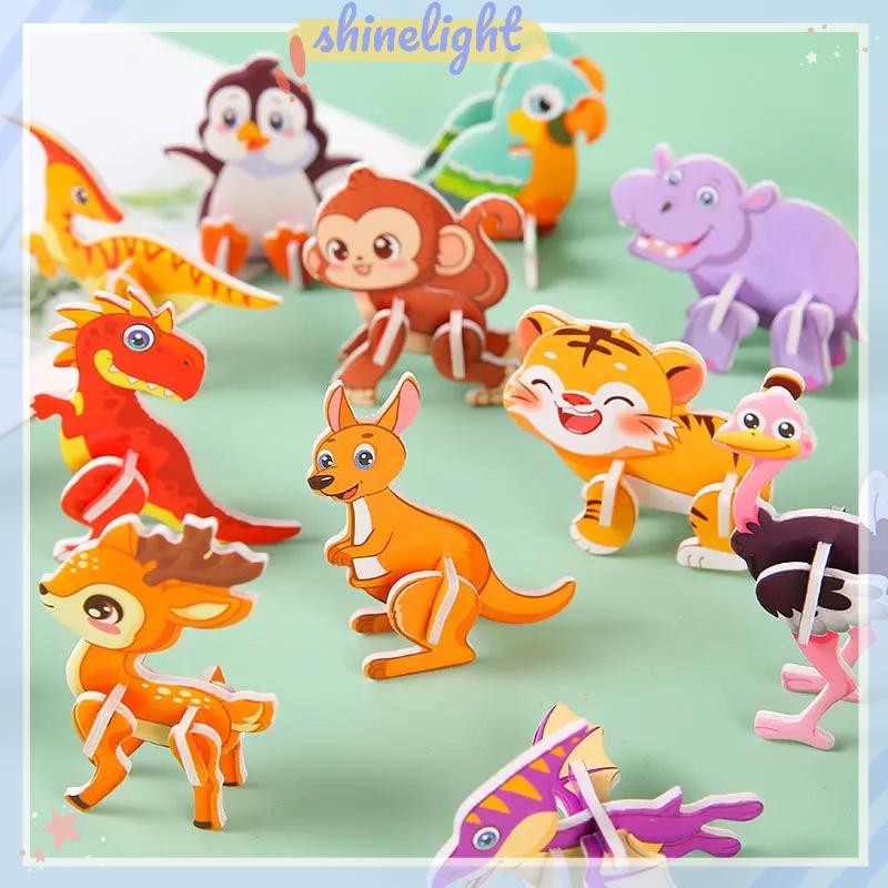 [Shinelight] 30Pcs Animal DIY Paper Jigsaw Puzzles Toys For Kids ...