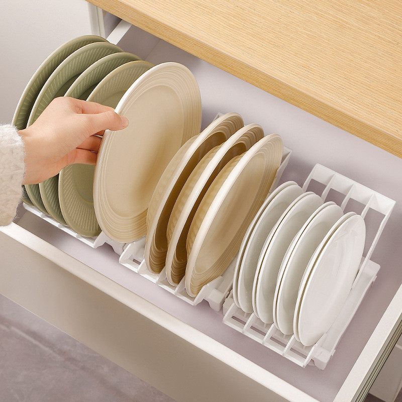 Japanese V-Shaped Dinner Plate Storage Rack Card Slot Buckle Splicing ...