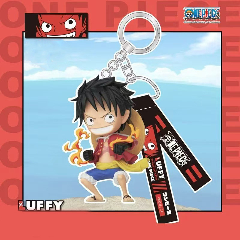 GANTUNGAN Original One Piece Blind box Luffy zoro anime key chain ...