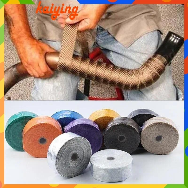5M Roll Fiberglass Heat Shield Motorcycle Exhaust Thermal Tape Header ...