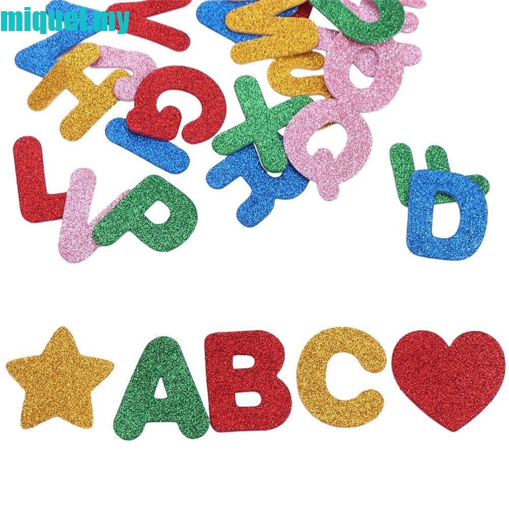 MIQUEL Foam Letter Sticker, A-Z Letters Self-adhesive Glitter Alphabet ...