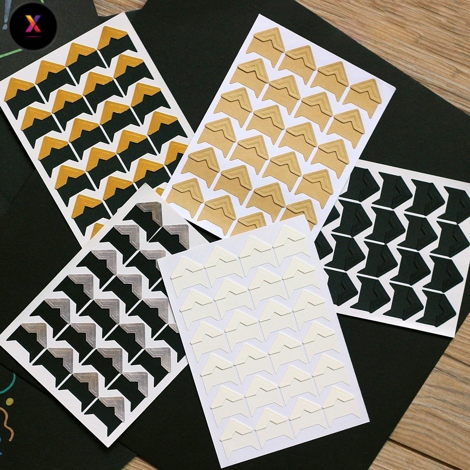 FS 24pcs/set Vintage Photos Corner Stickers diy scrapbooking Photo ...