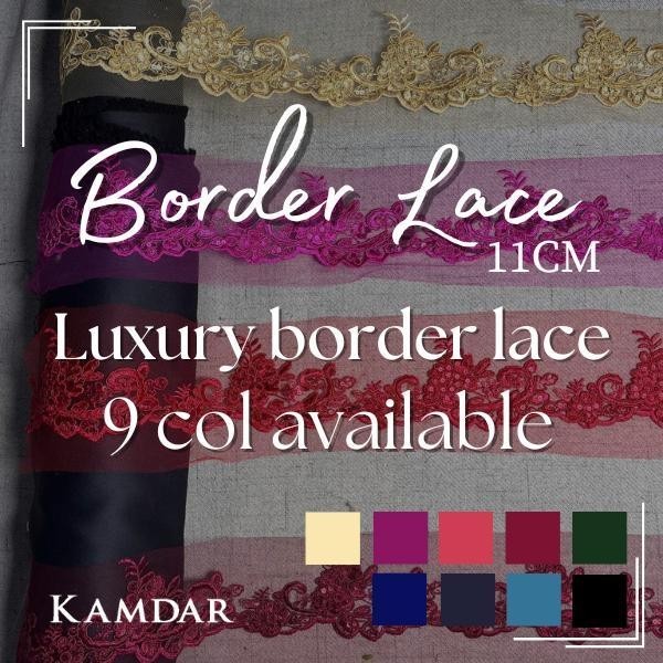 KAMDAR Border Lace 11CM Luxury Border Lace, | Shopee Malaysia