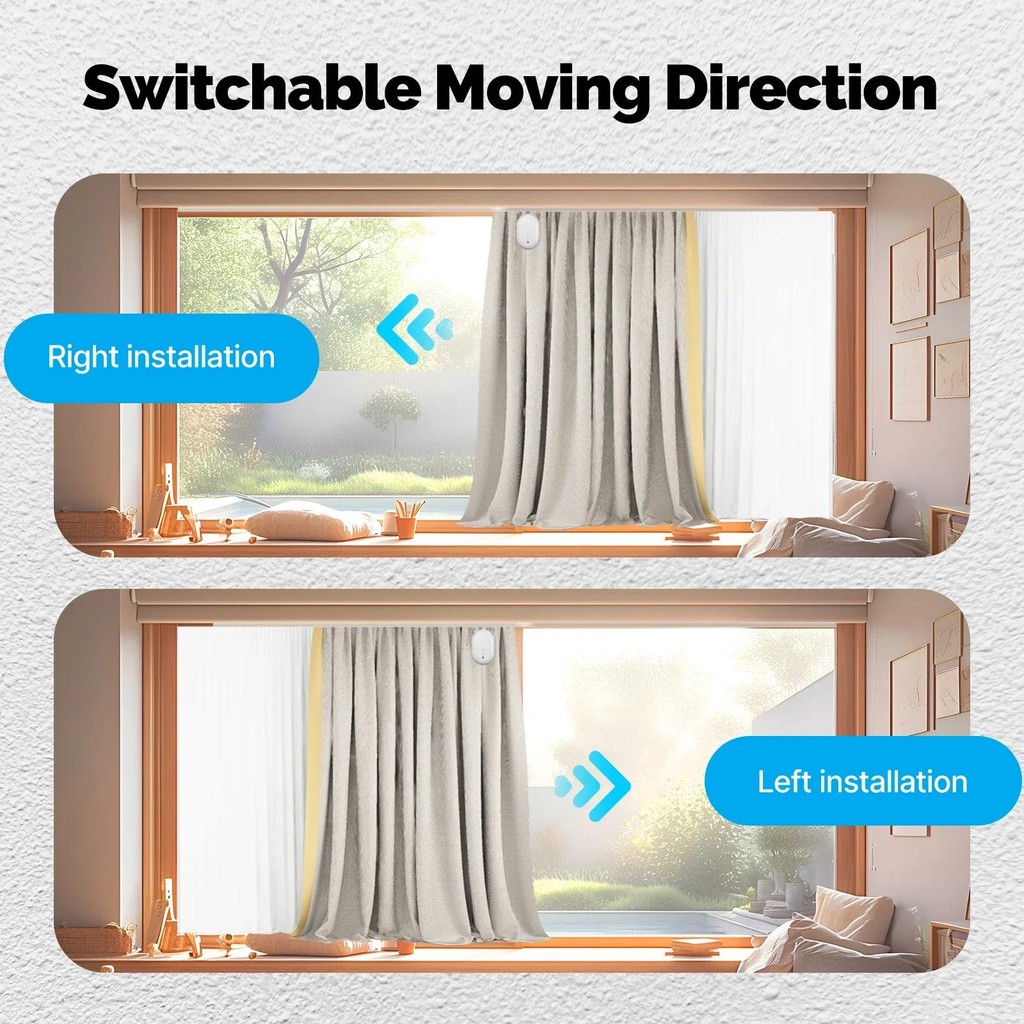 Tuya Bluetooth Smart Electric Curtain Robot Timing Auto Opener Light ...
