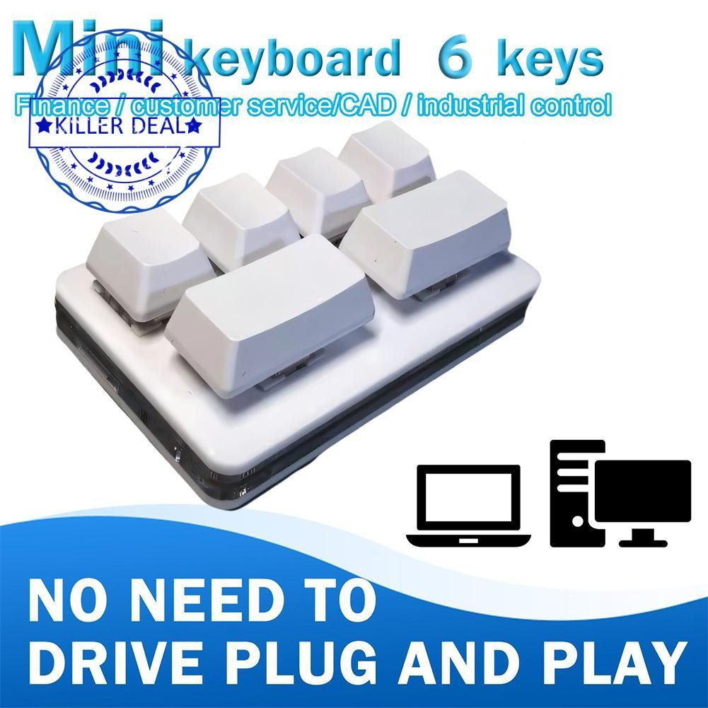 6keys Copy Paste Search Save Cut Keyboard One Handed Programmable Osu ...