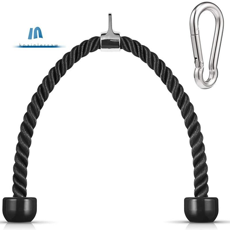 Heavy Duty Tricep Pull Down Rope 36 Inches with Snap Hook, Fitness ...