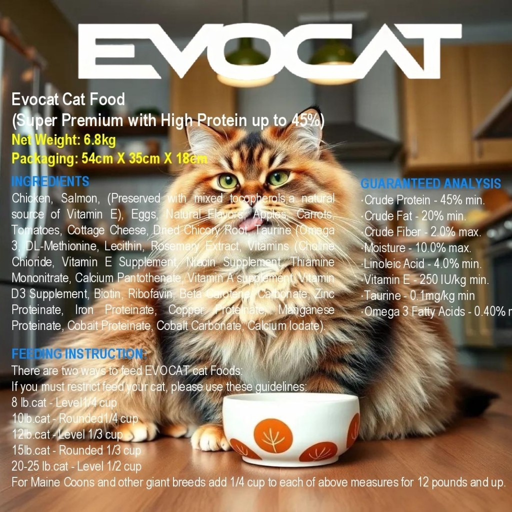 Cat Food EVOCAT CHICKEN SALMON 45 High Quality Protein 1kg U.S.A Formula All Life Stage Shopee Malaysia