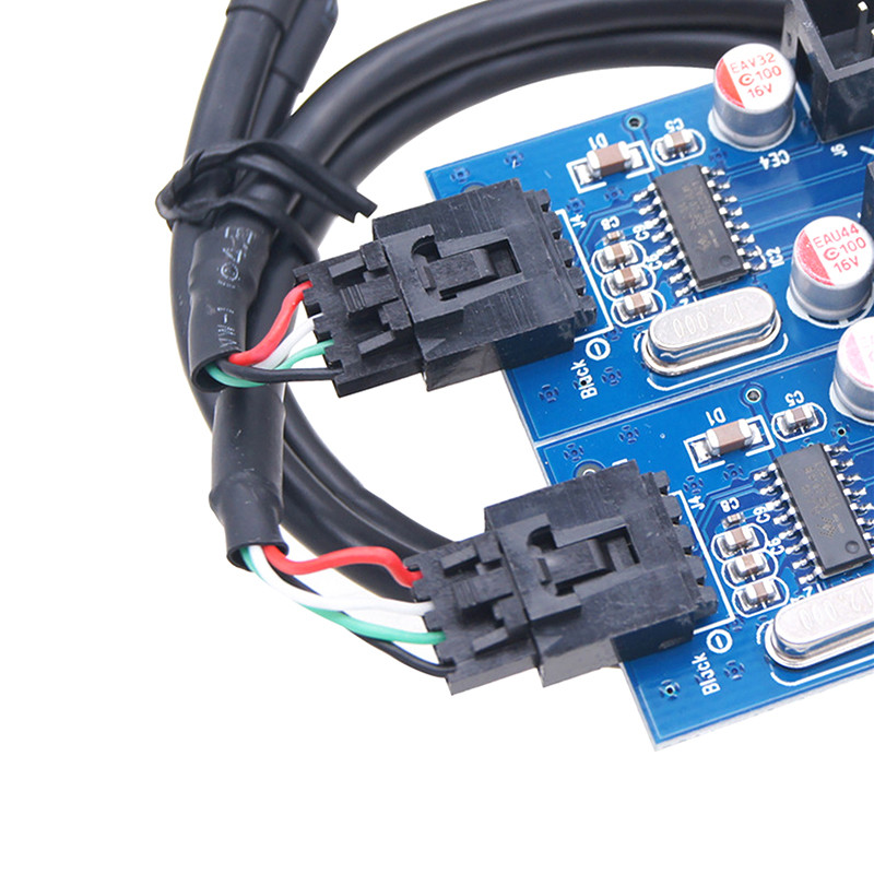 [NAY] USB2.0 Multiplier USB 9 Pin Interface Header Wiring Motherboard ...