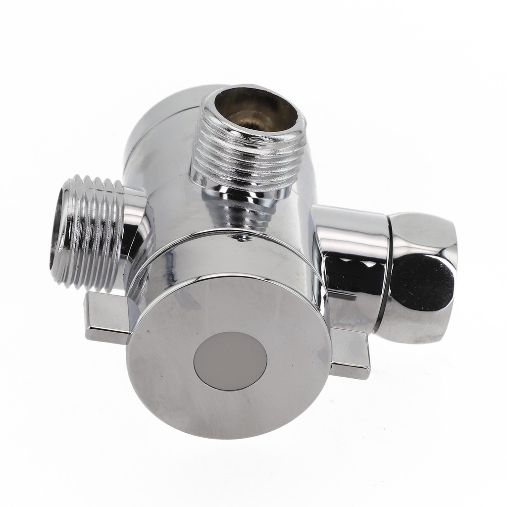 [BTSL] 1/2" BSP Chrome 3-Way T-Adapter Shower Head Diverter Valve for Bath mixer Tap | Shopee ...