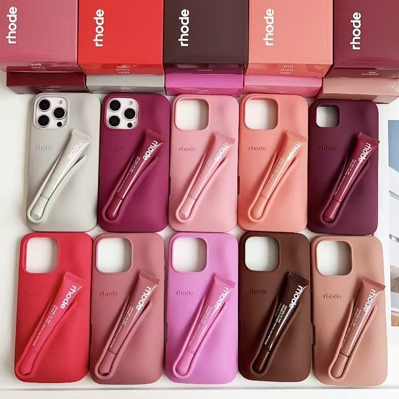 Rhode With Lip Gloss Phone Case for iPhone 15 14 13 12 11 Pro Max Plus ...