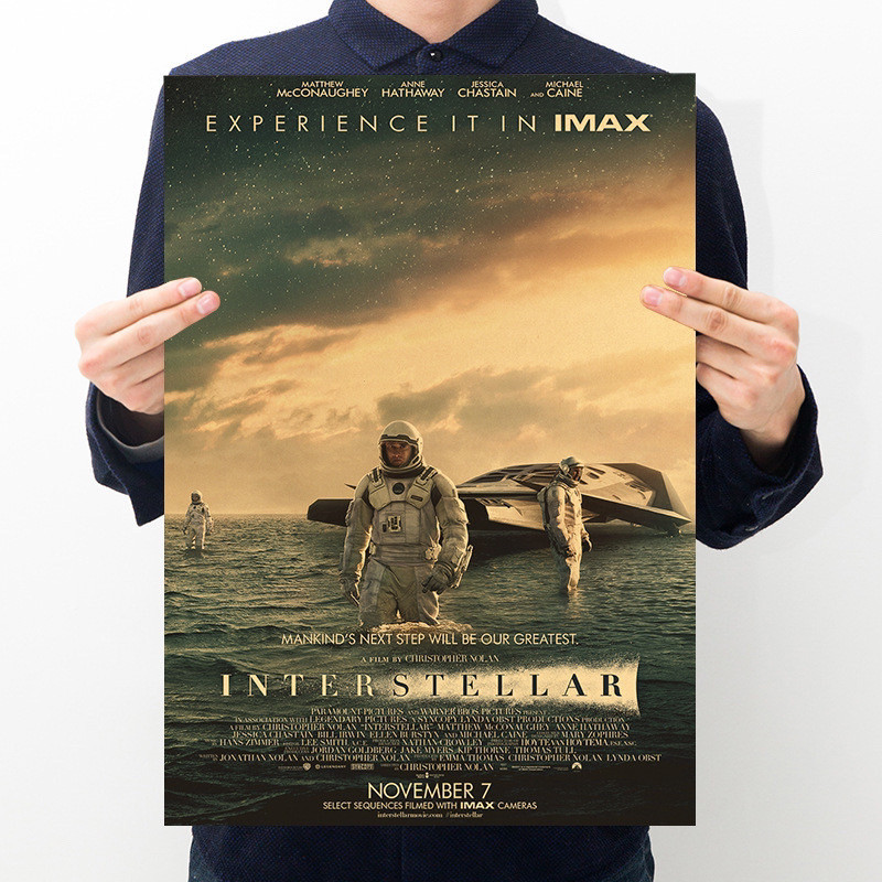 Interstellar Movie Poster Retro Kraft Paper Poster Dormitory Bar Cafe ...