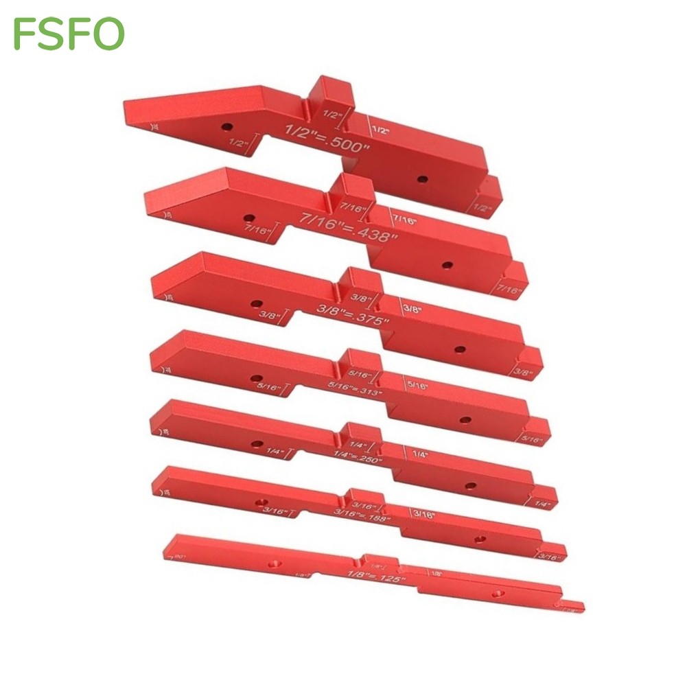 FSFO| 7pcs Router Table Setup Bars Aluminum Setup Blocks Height Gauge ...