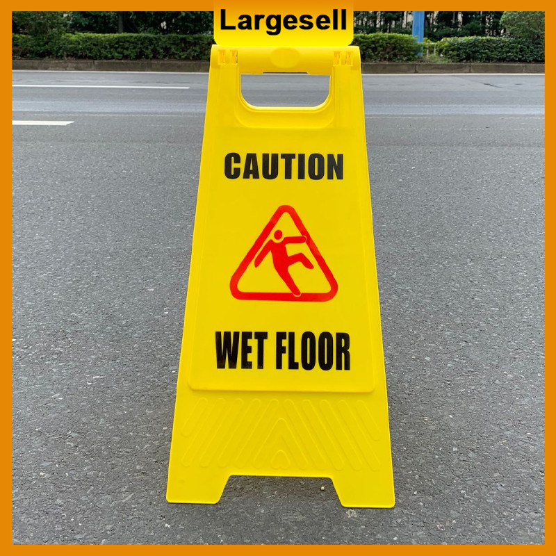 Caution Wet Floor Sign Plastic Yellow Warning Floor Sign Double-Sided ...