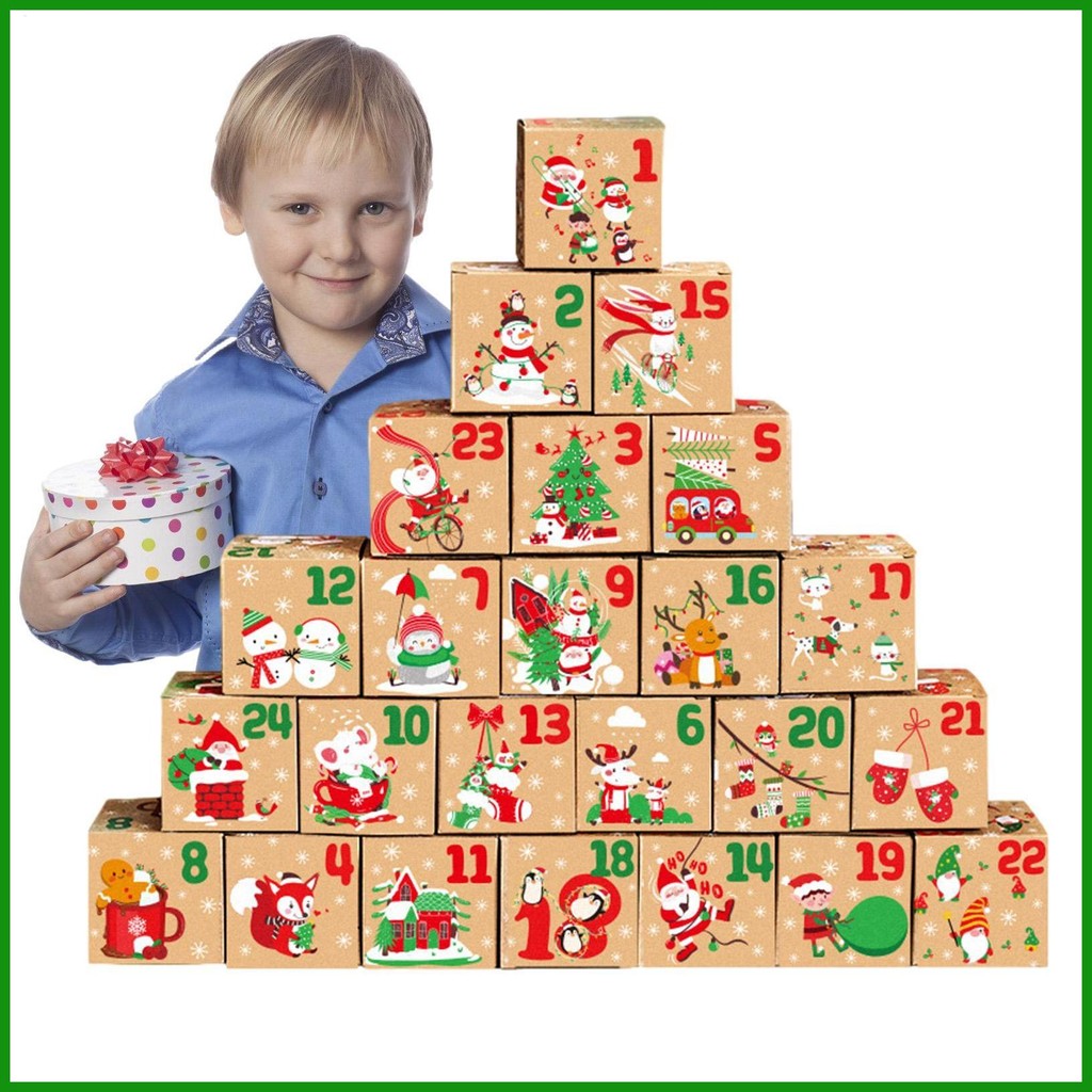 Christmas Countdown Treasure Box Fillable Boxes 24 Days Count Down To ...