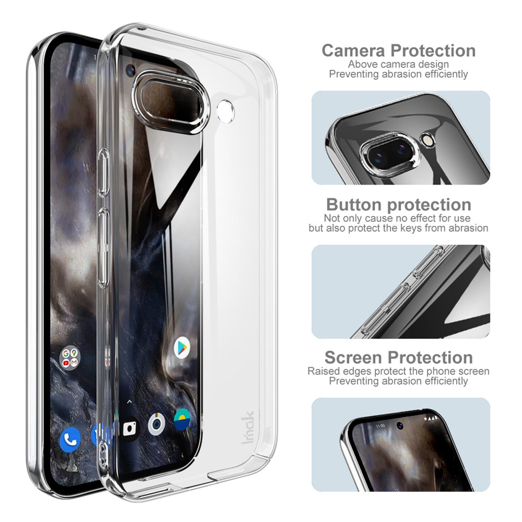 For Google Pixel 9A Gradient Transparent Case,2-in-1 Design