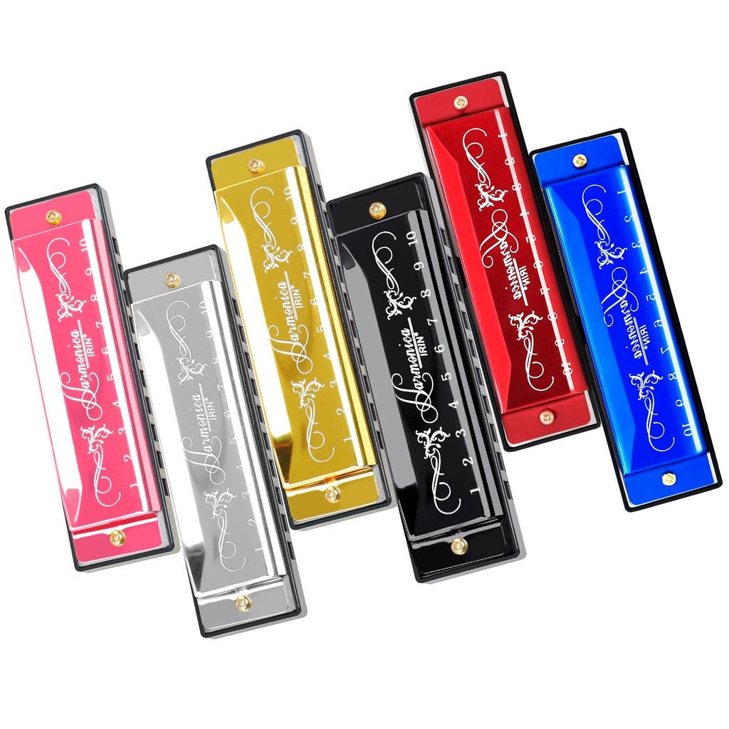 IRIN 10 Hole 20 Tone Harmonica Colorful C Key Harmonica Woodwind ...
