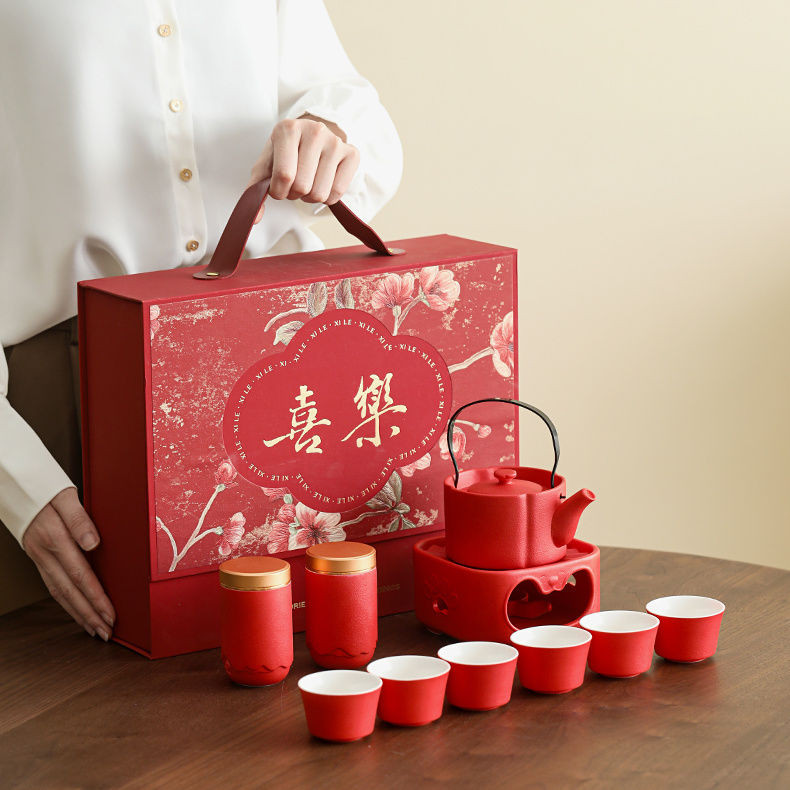 W Winter Teapot Lifting Beam Pot Ceramic Warm Tea Stove Set Insulation ...