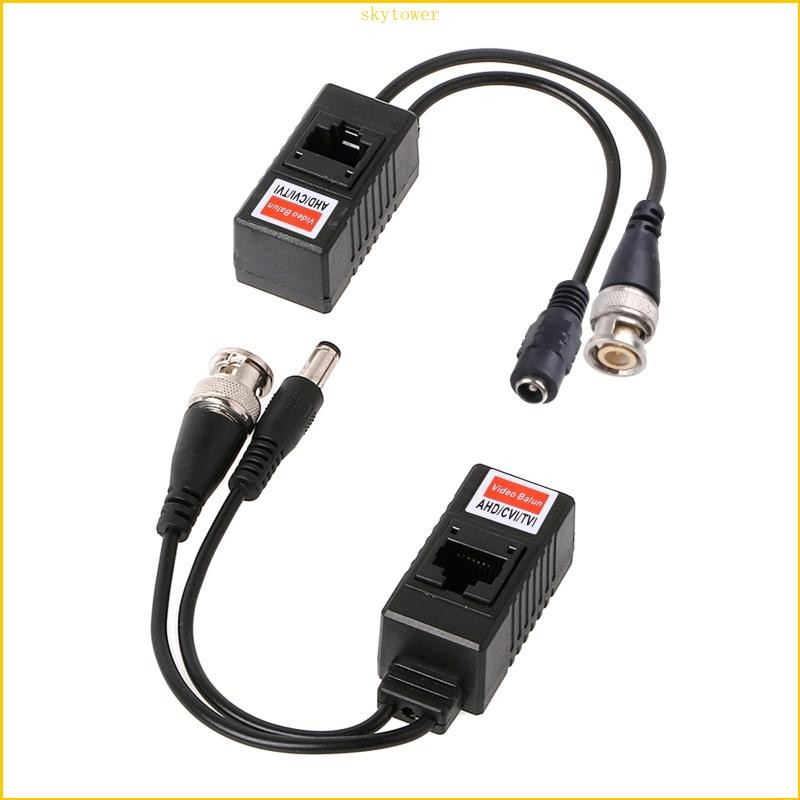skytower*】 Pair BNC To RJ45 Passive Video Power Balun